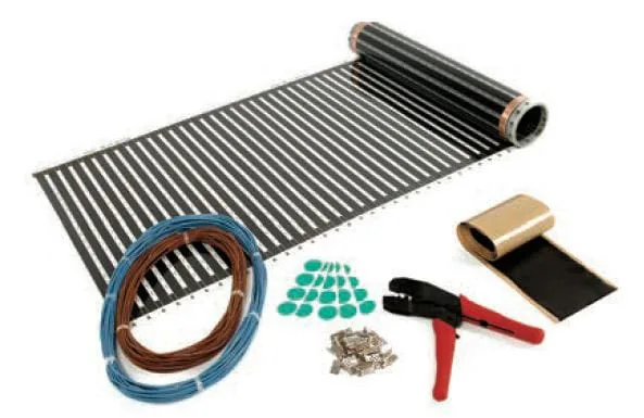 Carbon underfloor heating film kit