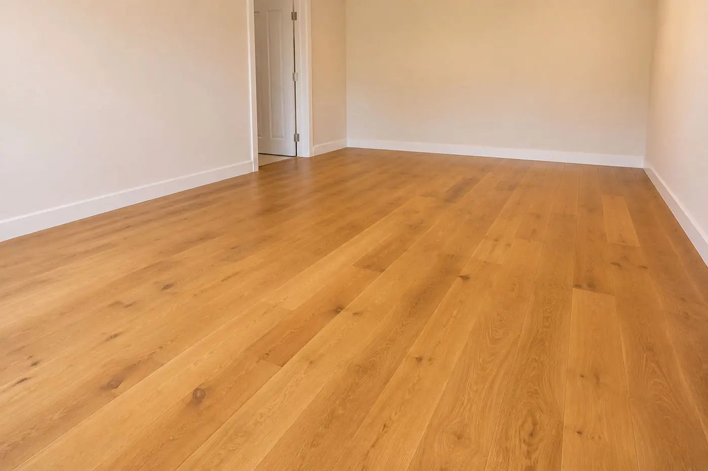 Finished wood floor in an Edinburgh home
