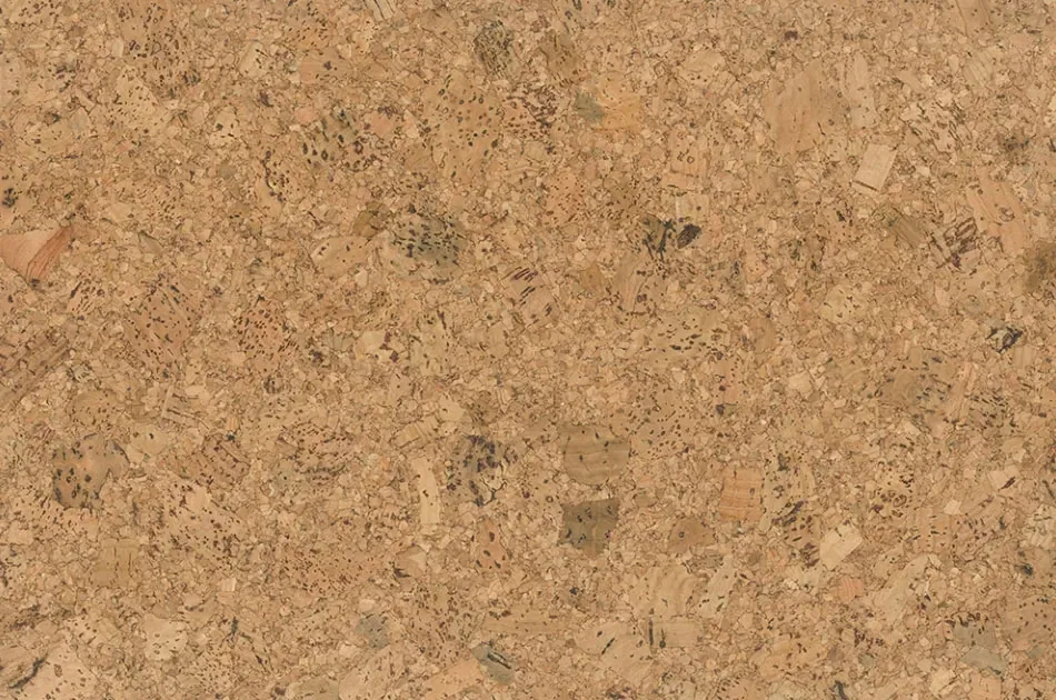 The grain of a cork floor, close up